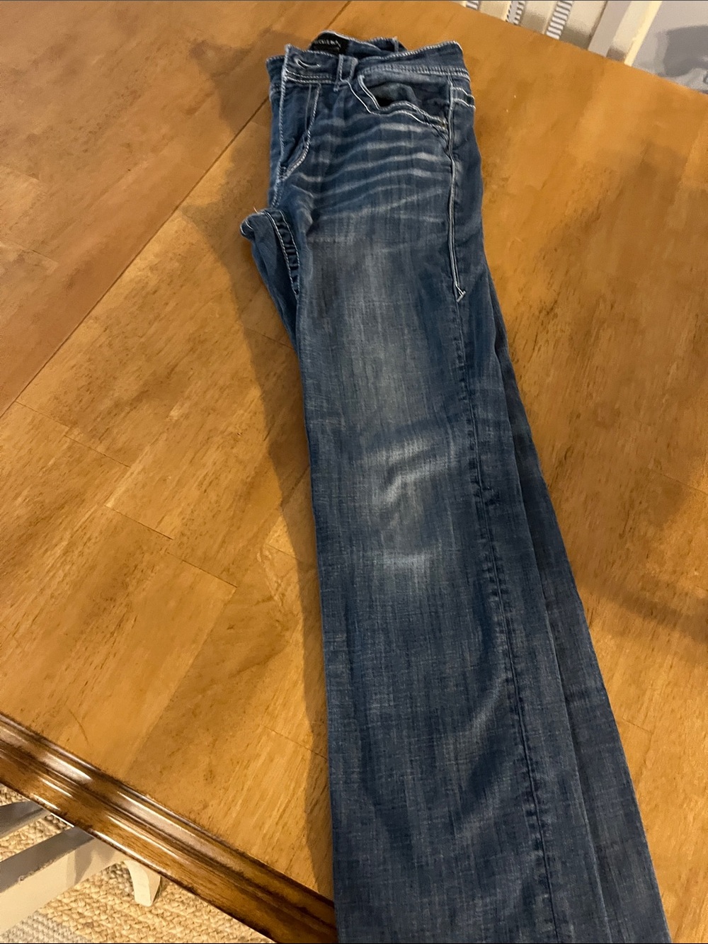 Buckle Men’s Bootcut Jeans - Faded Blue Wash